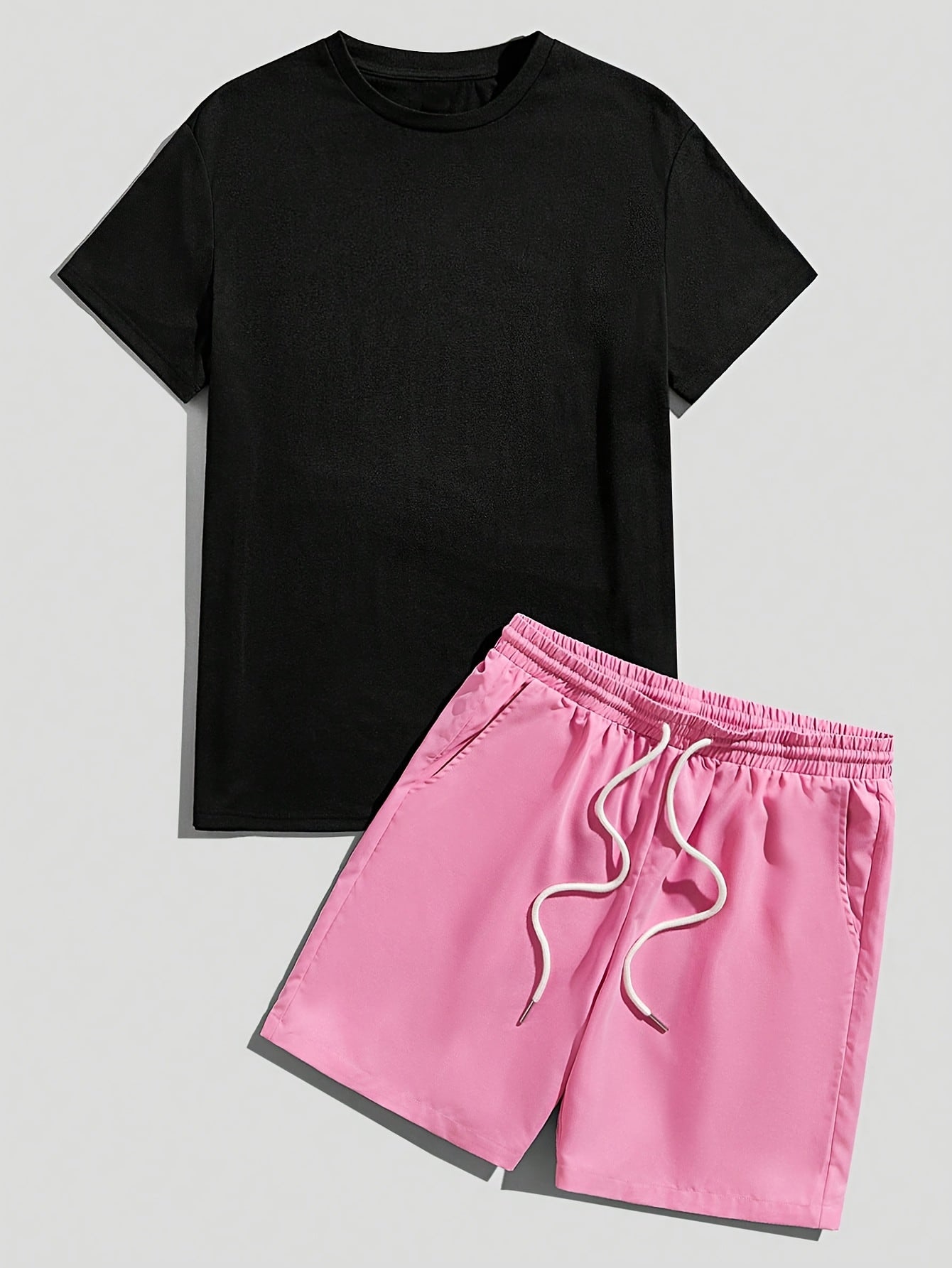 Neck T-Shirt and Shorts