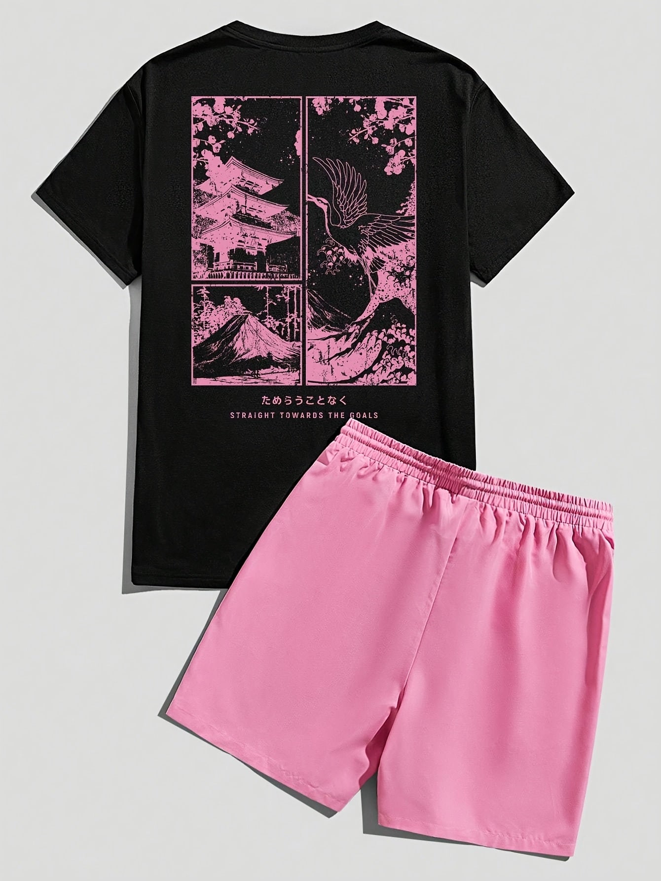 Neck T-Shirt and Shorts