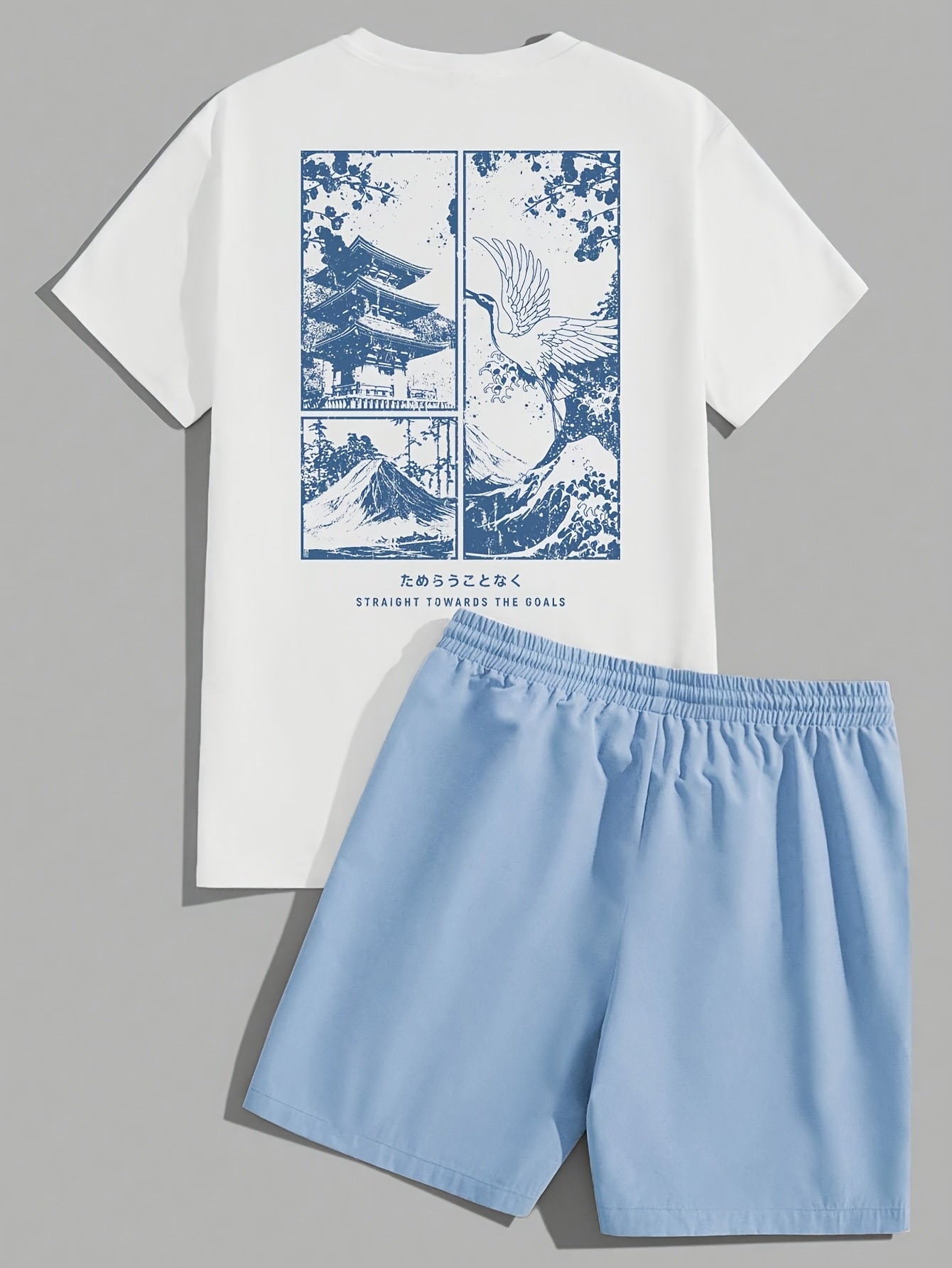 Neck T-Shirt and Shorts