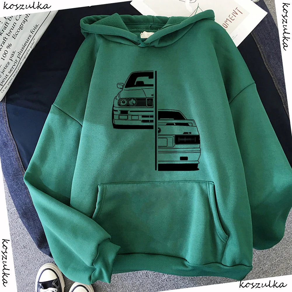 Autumn Winter Car Hoodies Fashion Mens Stylish Cars Design