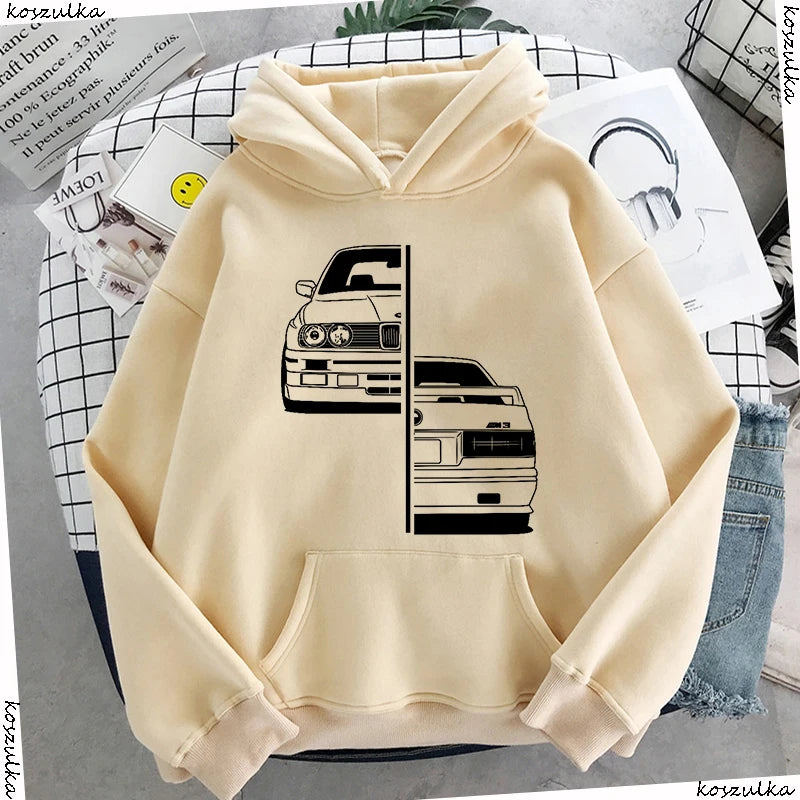 Autumn Winter Car Hoodies Fashion Mens Stylish Cars Design