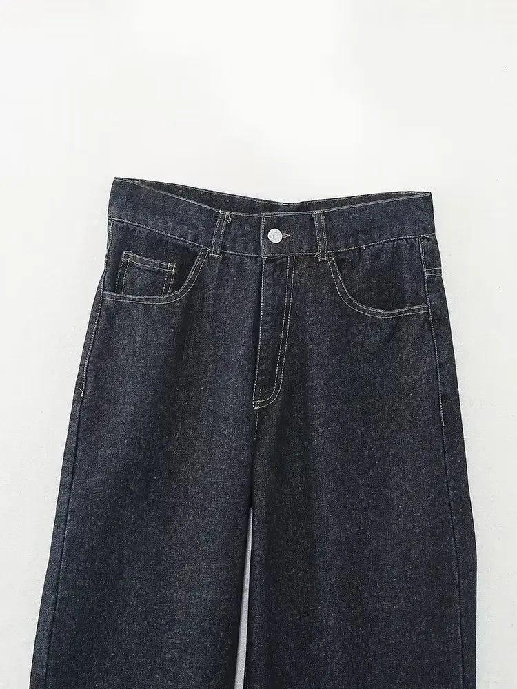 Denim Jeans Cargo Wide Leg