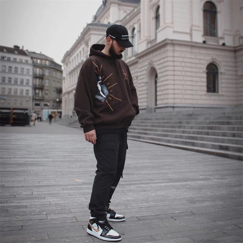 Brown Hoodie Men Women Ladder Album