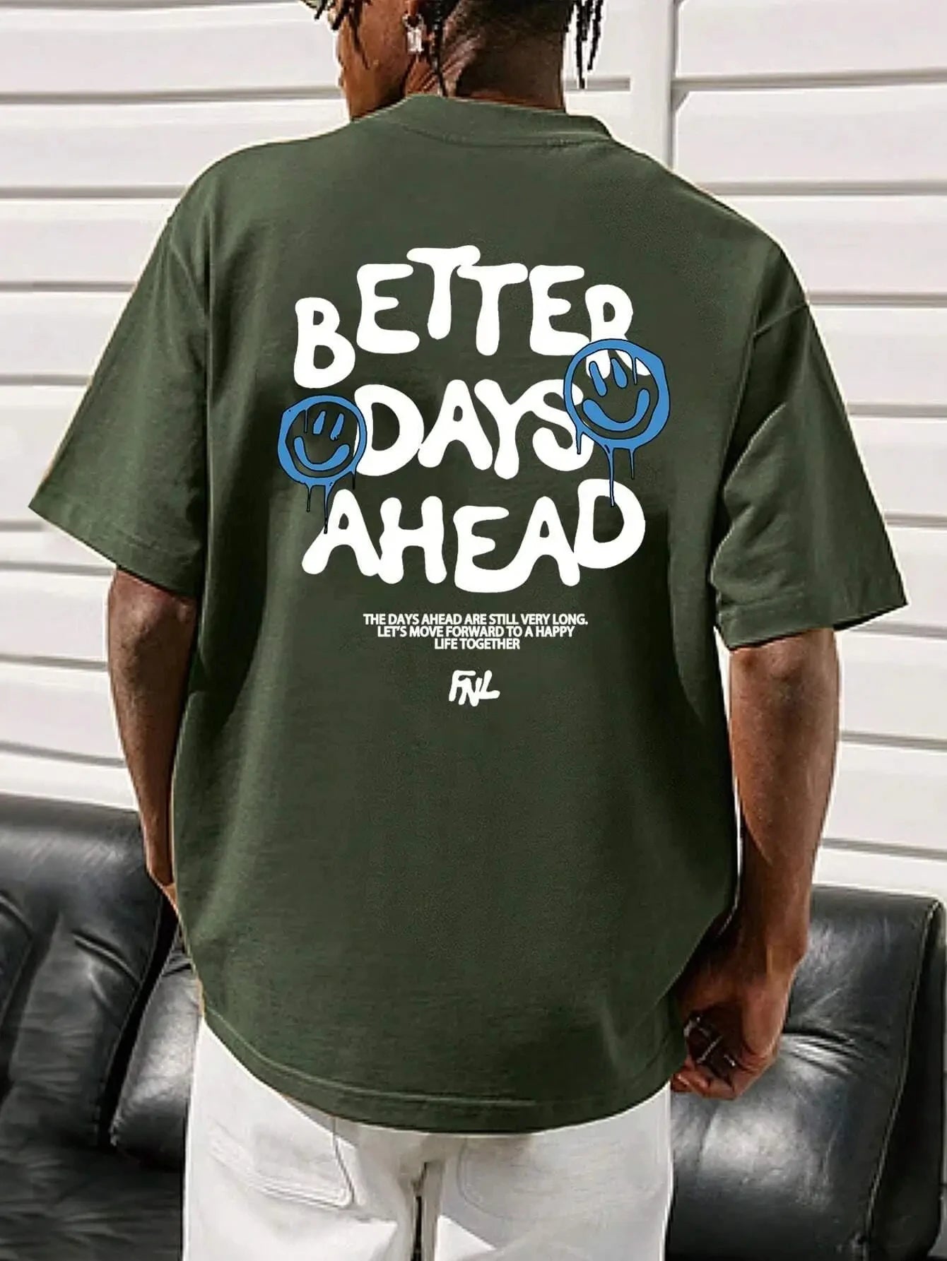 Better Days Ahead Men Cotton T-Shirt Fashion Tee Clothes Summer Loose Tshirt