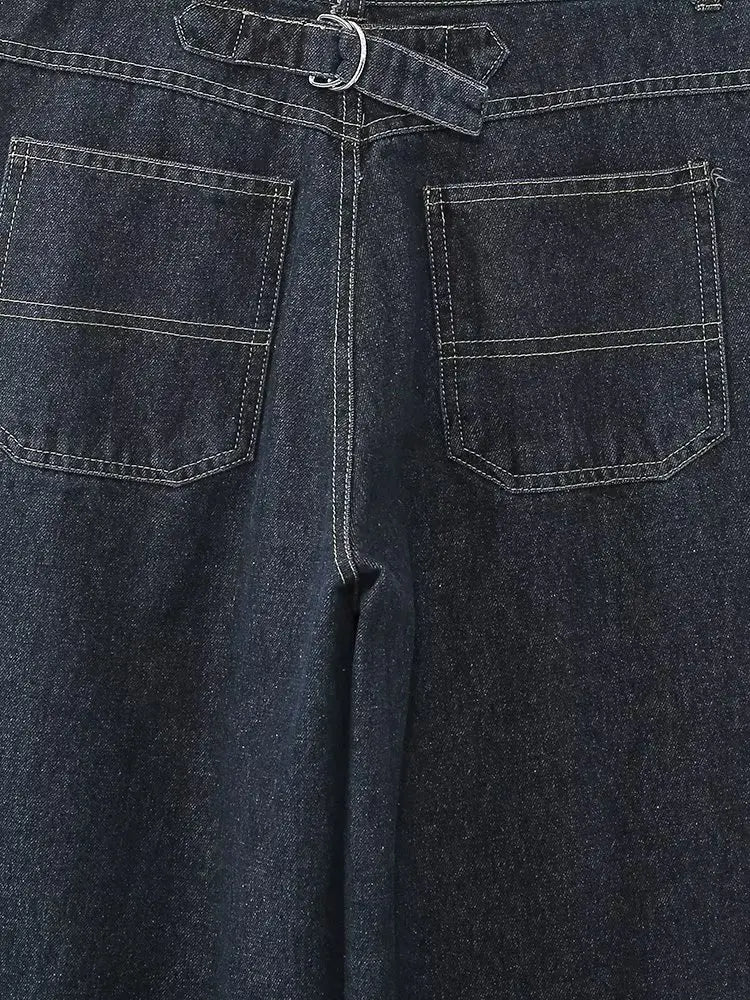 Denim Jeans Cargo Wide Leg