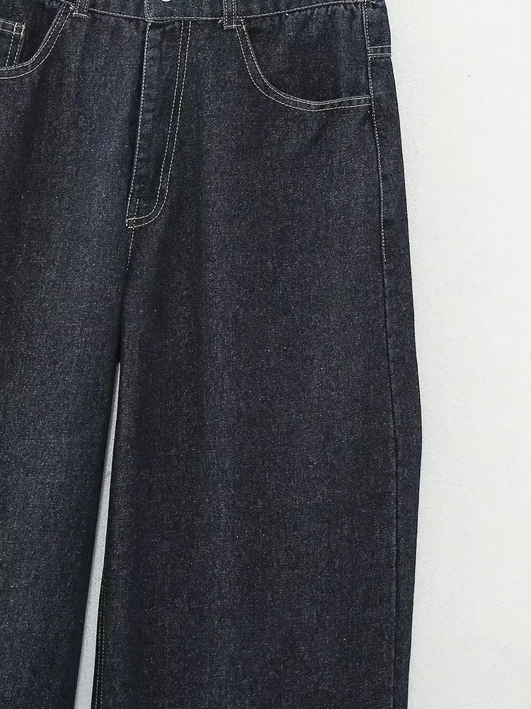 Denim Jeans Cargo Wide Leg