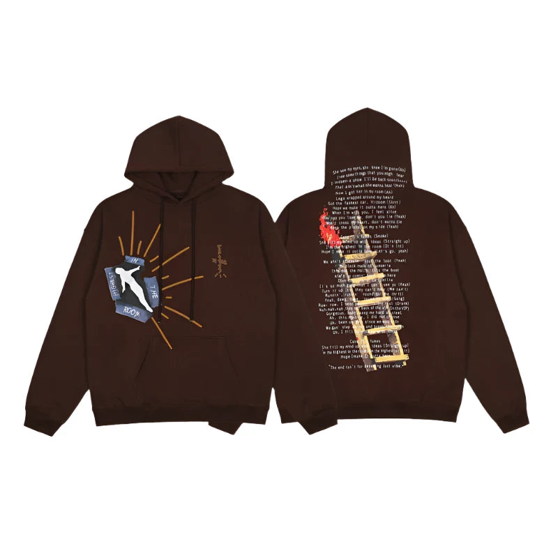 Brown Hoodie Men Women Ladder Album