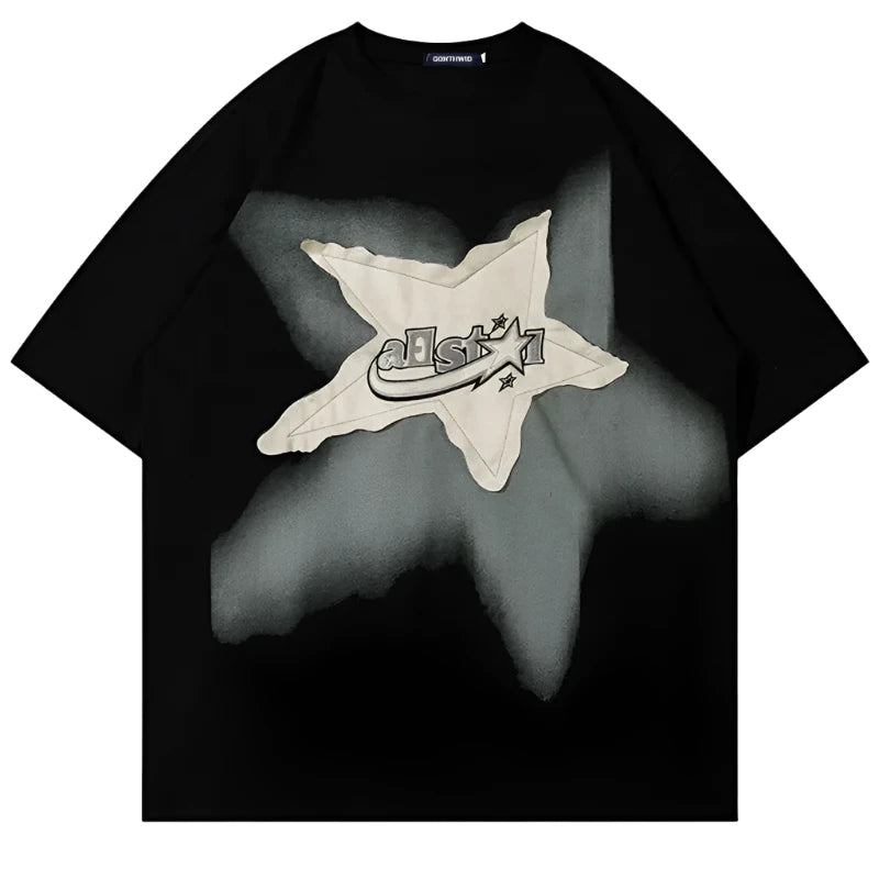 T Shirt Star Splicing