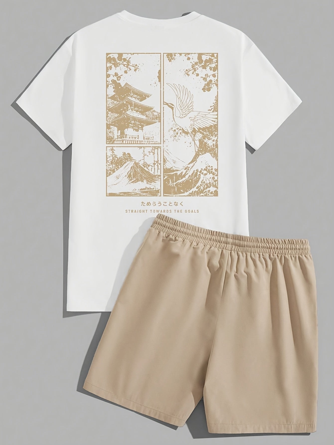 Neck T-Shirt and Shorts